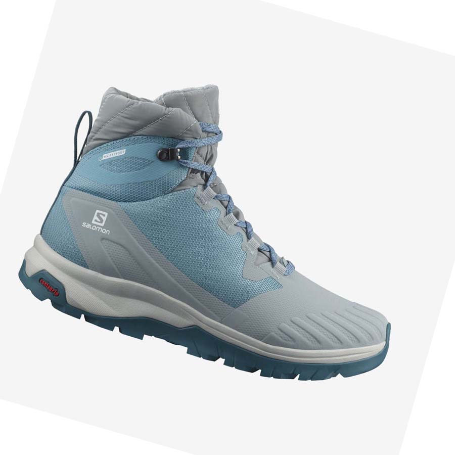 Salomon WoVAYA BLAZE THINSULATE™ CLIMASALOMON™ WATERPROOF Kadın Yürüyüş Ayakkabısı Mavi | TR 2805CTV